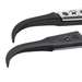 ESD Plastic Tip Tweezers, Style 7, Carbon Fiber Tips A7CF, Curved, Very Fine, 5.1"